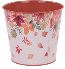 POT COVER FALL LEAF 4.5X5" MULTI