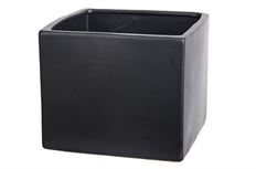 POTTERY 6"H 6.5X6.5"O BLACK MATTE
