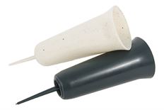 CEMETERY VASE W/PEG SAND 4.5X13"