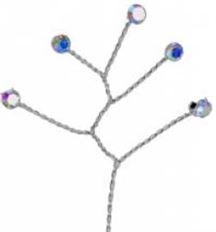 QUINTET RHINESTONE IRIDESCENT 12/PK