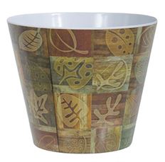 POTCOVER 6.75" ROUND LEAF