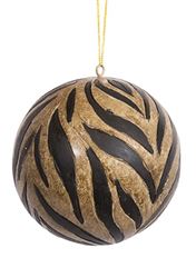 RESIN ZEBRA STRIPE ORN 4"