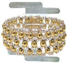 BRACELET PREC FLOWER 24 KARAT DISC