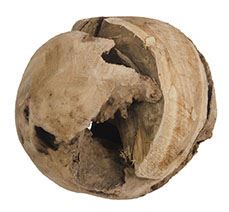 SPHERE WOOD 6" NATURAL