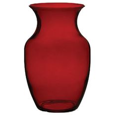 ROSE VASE 8" RUBY 6/CS
