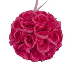 ROSE BALL 7" CERISE W/HANGER