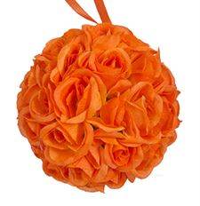 ROSE BALL 7" W/HANGER ORANGE