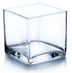 VASE SQUARE 3"H 3X3"O CLEAR