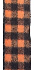 PLAID BUFFALO 40 ORANGE/BLACK 25YD