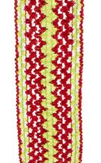RIBBON 2.5" NETTING RED/GREEN