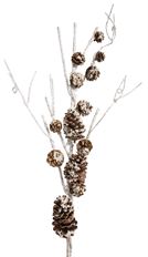 BRANCH BIRCH SNOW PINECONE BROWNS