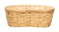 BASKET PEANUT 8" NATURAL 19.5"W