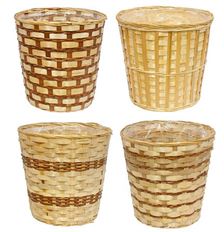 POTCOVER 8" BAMBOO/FERN ASST