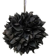 BALL, FLORAL 7.5" BLACK
