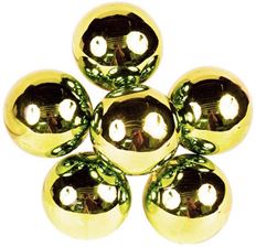 BALL GLASS 50MM SHINY GOLD 24/PK