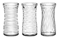 ROSE VASE 9.5" ASSORTED CLEAR 12/CS