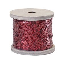 SEQUIN WRAP 2" MATTE 9.8' RED