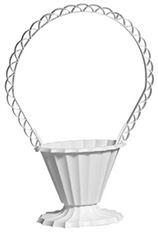 FUNERAL BASKET FLUTED W/HDL