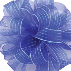 STRIPED CHIFFON 03 ROYAL 50YD