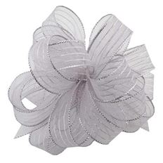 STRIPED CHIFFON 03 SILVER/SIL 50YD