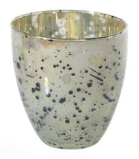 SPLATTER VOTIVE 3.25&quot;X3.5&quot; BLACK