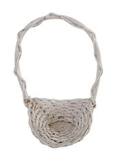 BASKET FLOWER GIRL 6" RATTAN WHITE
