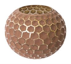 HIVE VASE 8"X6.25" BROWN