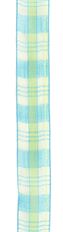 PLAID 05 25YDS GREEN TURQ RIBBON