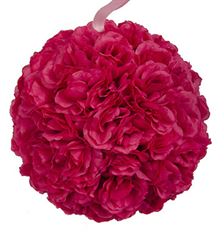 ROSE BALL 11" CERISE W/HANGER