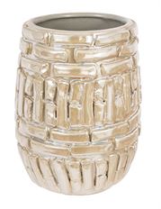 DECORATIVE VASE PEARL 7" BEIGE