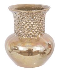 DECORATIVE VASE 6.75 X 6.7" GOLD