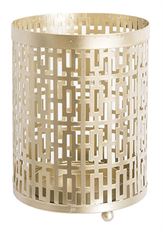 METAL CANDLEHOLDER  6.25" GOLD