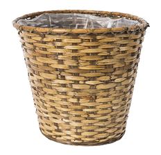 POTCOVER 16"D 13.5"H  RATTAN STAIN