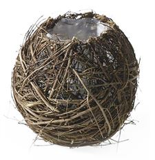 NEST POT 8"X7.5" BRN