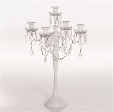 CANDELABRA NIKKI 24" WHITE