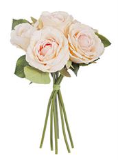 ROSE BOUQUET 11"  PINK/PEACH