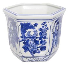 PLANTER 5" AST BLUE/WHITE