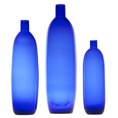 AZURE VASE 4.25X14" BLUE