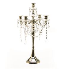 CANDELABRA 24" SILVER NIKKI EA